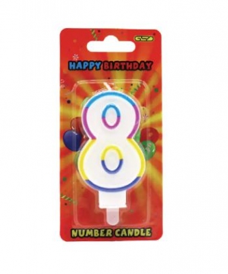 GSD NUMBER 8 BIRTHDAY CANDLE