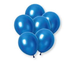 12" Latex Balloons 8ct Blue Pearl Premium