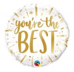 QUALATEX 18" ROUND YOU'RE THE BEST GOLD BALLOON