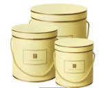 SET OF 3 HAMILTON HAT BOXES YELLOW
