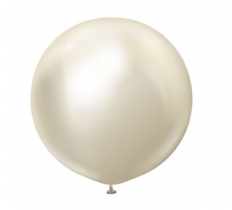 KALISAN 24" WHITE GOLD BALLOON- 2CT