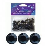 Black 12mm Decor Diamante Diamonds 28g