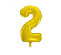 34" CLASSIC GOLD NUMBER 2 FOIL BALLOON (1)