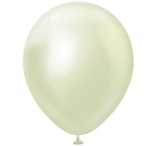 KALISAN 18" MIRROR GREEN GOLD LATEX BALLOONS (25)