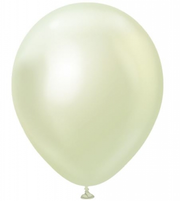 KALISAN 18" MIRROR GREEN GOLD LATEX BALLOONS (25)