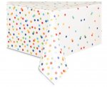 RAINBOW POLKA DOT TABLE COVER 54X84