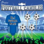 Football Candles - Blue and White