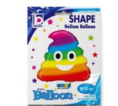 Emoji Rainbow Poo 20" Single Pack