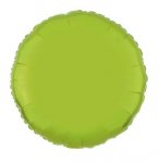 Amscan Metallic Lime Green Circle Standard Foil Balloons