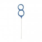 BIRTHDAY BLUE GLITZ NUMBER 8 SPARKLER 7"