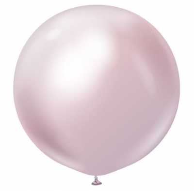 KALISAN 24" MIRROR PINK GOLD LATEX BALLOONS (2)