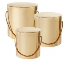 HAMILTON HAT BOX GOLD SET OF 3