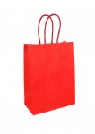 Red Paper Party Bag with Coloured Handles