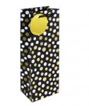 Mono Dots Black Bottle Bag