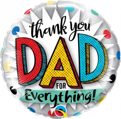 9" ROUND THANK YOUN DAD FOR EVERYTHING BALLOON