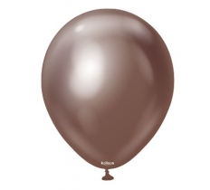 KALISAN 18" MIRROR CHOCOLATE LATEX BALLOON - 25CT