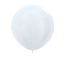 Satin Solid White 36" Latex Balloons 91.5cm 2 Pack