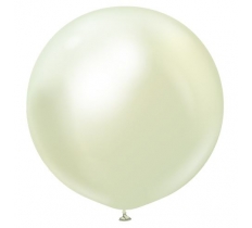 KALISAN 24" MIRROR GREEN GOLD LATEX BALLOONS (2)