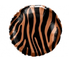 18" ROUND TIGER STRIPES PATTERN BALLOON