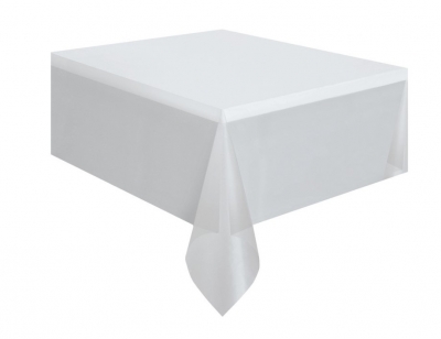 Clear Solid Rectangular Plastic Table Cover 54" x 108"