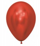 Sempertex 12" Reflex Crystal Red Latex Balloons 50 Pack