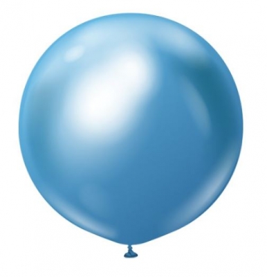 KALISAN 24" MIRROR BLUE LATEX BALLOONS 2CT