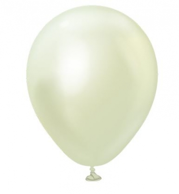 KALISAN 5" MIRROR GREEN GOLD LATEX BALLOONS (100)