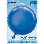 SOLID ROUND FOIL BALLOON 18" ROYAL BLUE