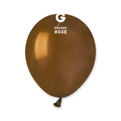 GEMAR 5" PK50 LATEX BALLOONS BROWN #048