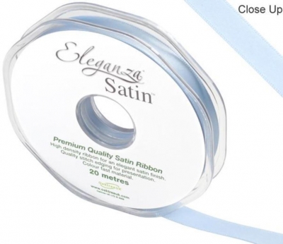 Eleganza Double Faced Satin 10mm x 20m Lt. Blue No.25