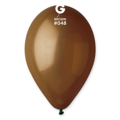 GEMAR 13" PK50 LATEX BALLOONS BROWN #048