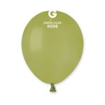 GEMAR 5" PK50 LATEX BALLOONS GREEN OLIVE #098