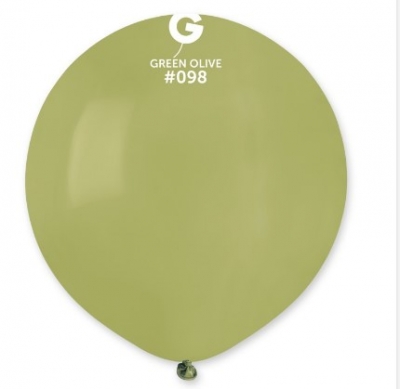 Gemar 19" Pack Of 25 Latex Balloons Green Olive #098