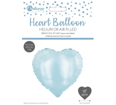 BABY BLUE METTALIC 18" HEART FOIL BALLOON