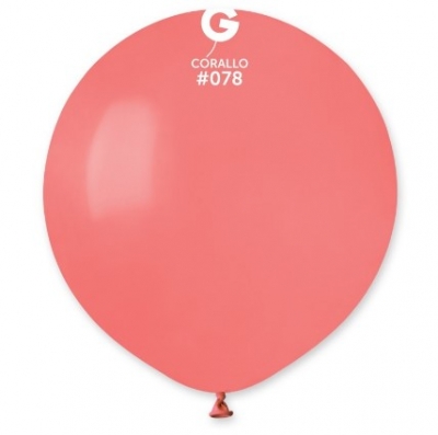 Gemar 19" Pack Of 25 Latex Balloons Corallo #078