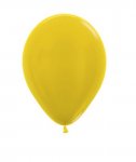 Metallic Solid 12" Yellow 520 Latex Balloons 30cm - 50 Pack