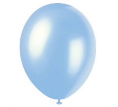 12" PREMIUM PEARLIZED BALLOONS 8 PACK SKY BLUE