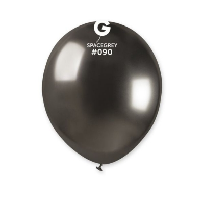 GEMAR 5" PK50 LATEX BALLOONS SHINY SPACE GREY#090