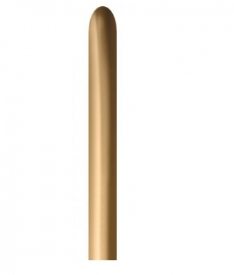 Sempertex 260 Lined Up Reflex Gold Latex Balloons 50 Pack