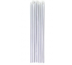 Silver Skinny Candles 16cm 12 Pack