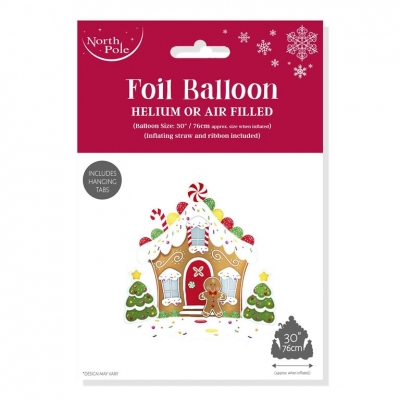 SANTA GROTTO FOIL BALLOON 71CM X 71CM