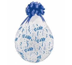 QUALATEX 18" CLEAR IT'S A BOY STUFFING BALLOON 25 PACK