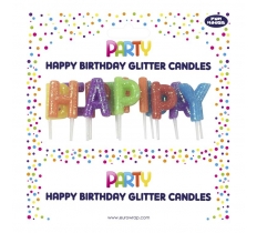 HB GLITTER CANDLES MULTI