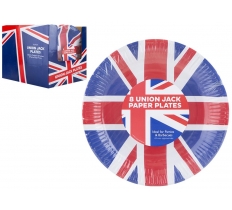 Union Jack Plates 9" Pack Of 8
