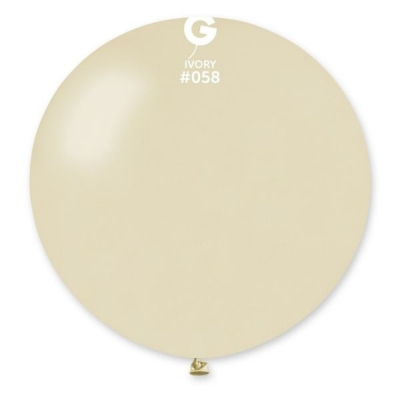 GEMAR 31" PK10 GIANT BALLOONS METALLIC IVORY #058