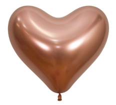 Reflex Heart 14" Rose Gold 50 Pack