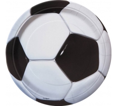 3D Soccer 9" Plates 8pc