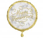 Gold Anniversary Round Foil Balloon 18" Package
