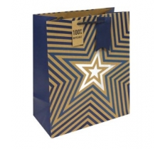 Kraft Blue Stars Large Bag