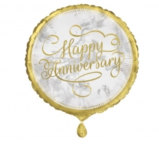 Gold Anniversary Round Foil Balloon 18" Package